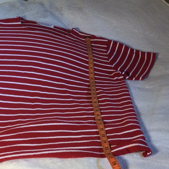 Vintage Ellen Ashley Red and White Stripe Casual Tee Shirt - Picture 7 of 9